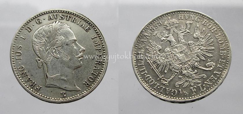 Ferenc Jzsef 1/4 florin 1858 E